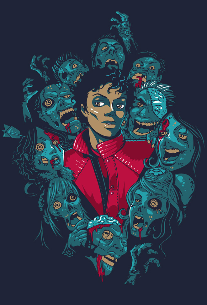 Michael Jackson Thriller illustration
